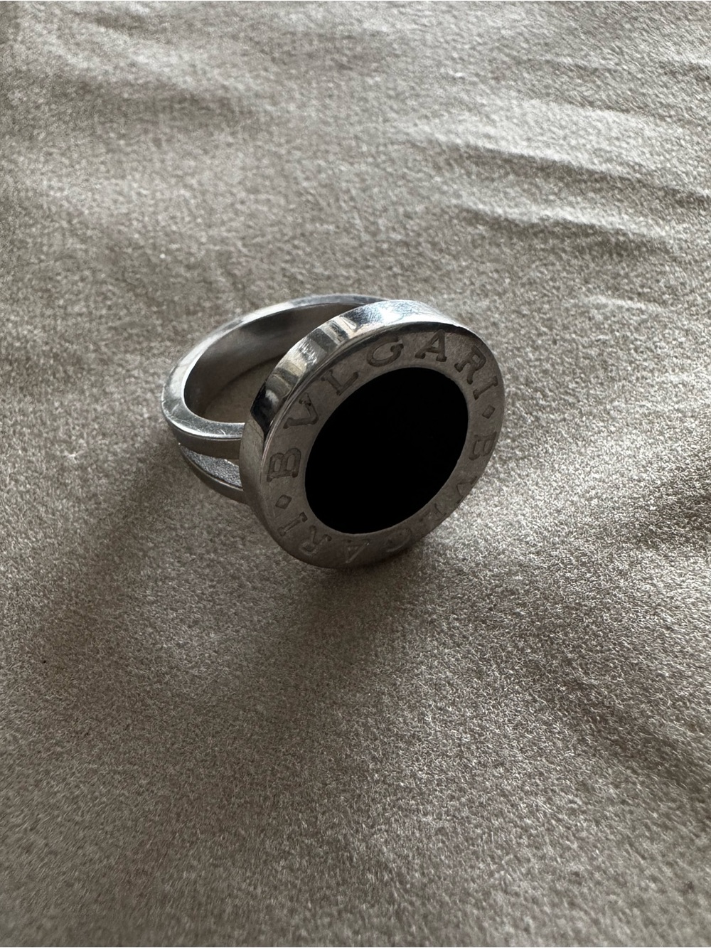 Black Center Stainless Steel Fashion Ring Women size 6.5 - Picture 6 of 11